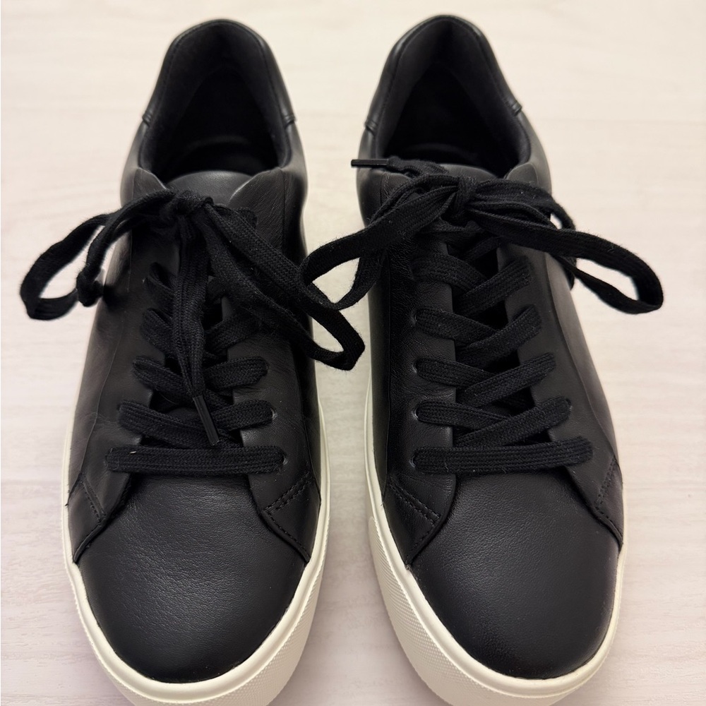 Vince Benfield Women’s Leather Black Platform Sneaker